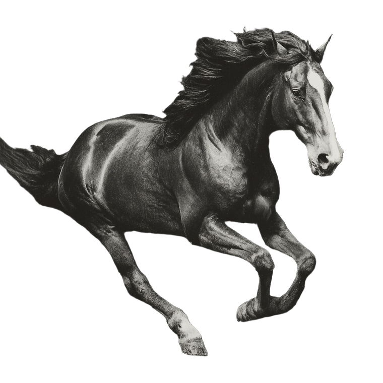 Running Horse V36 Vinyl Car Decal Sticker – Waterproof & UV-Resistant 3.4133333333333336"