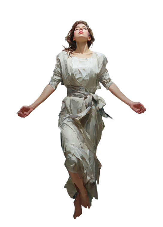 Angel Oil Painting V2 Vinyl Car Decal Sticker – Waterproof & UV-Resistant 4.32"