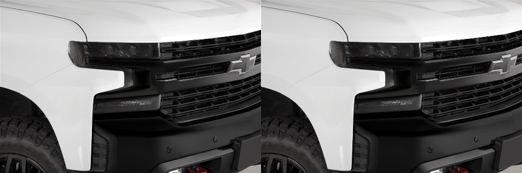 2x Upgrade Your 2019-2022 Silverado 1500 Headlights with Durable Carbon Fiber Set | GT Styling