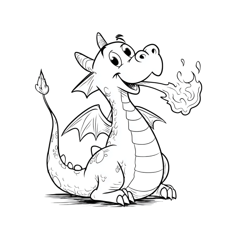 Fire Dragon Drawing V2 Vinyl Car Decal Sticker – Waterproof & UV-Resistant 3.4133333333333336"