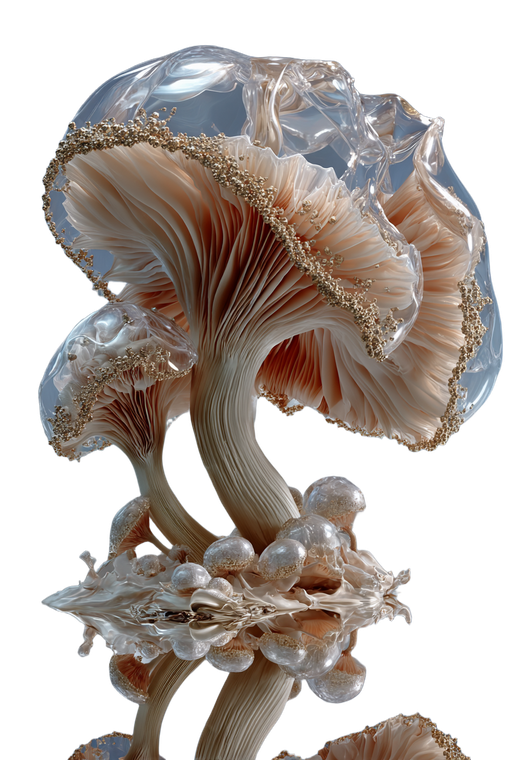 Transparent Mushroom Reflection Vinyl Car Decal Sticker – Waterproof & UV-Resistant 8.96"