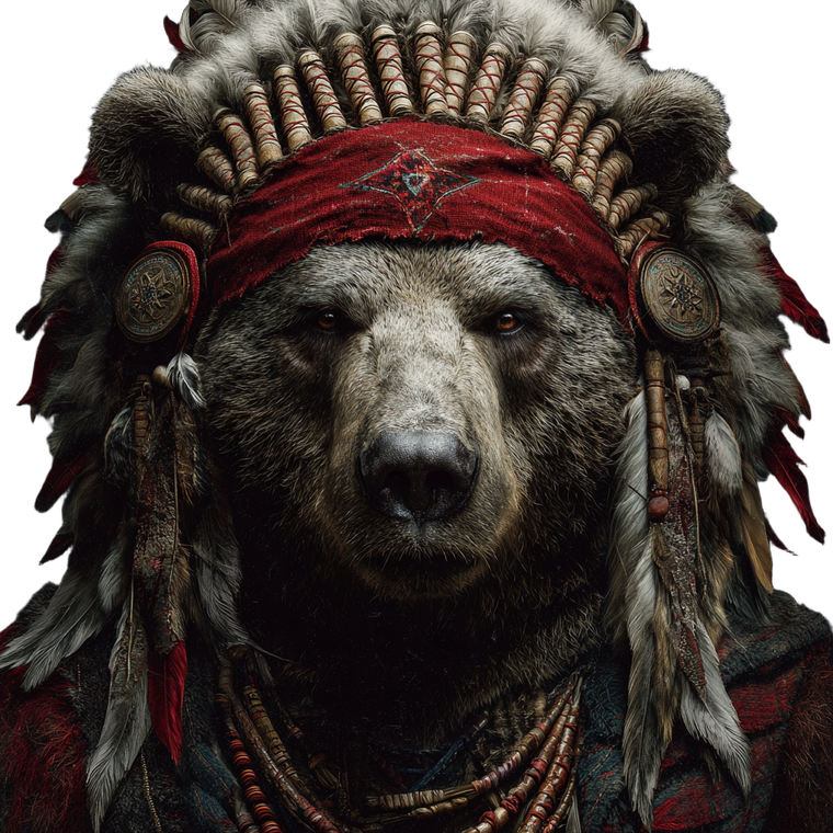 Cultural Bear Vinyl Car Decal Sticker – Waterproof & UV-Resistant 3.4133333333333336"