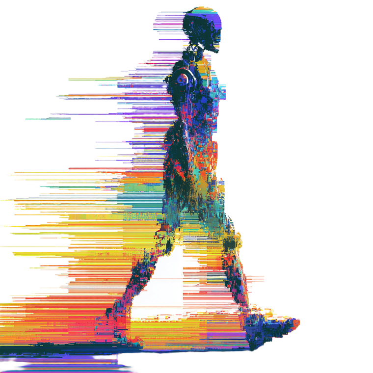 Humanoid Walk V3 Vinyl Car Decal Sticker – Waterproof & UV-Resistant 6.826666666666667"