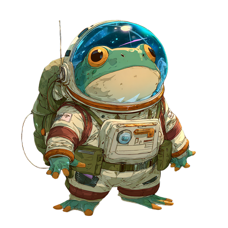 Astronaut Frog V4 Vinyl Car Decal Sticker – Waterproof & UV-Resistant 3.4133333333333336"