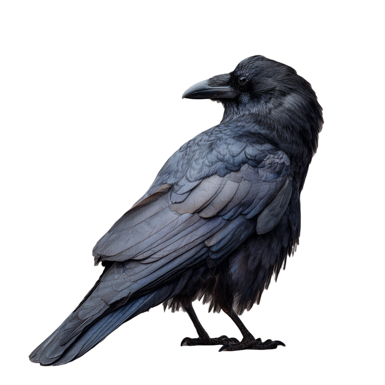 Crow Side View V2 Vinyl Car Decal Sticker – Waterproof & UV-Resistant 6.826666666666667"