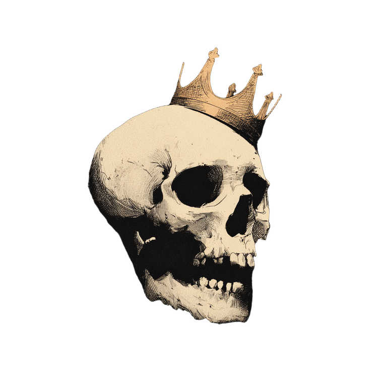 Dark Cartoon Skull V2 Vinyl Car Decal Sticker – Waterproof & UV-Resistant 3.4133333333333336"