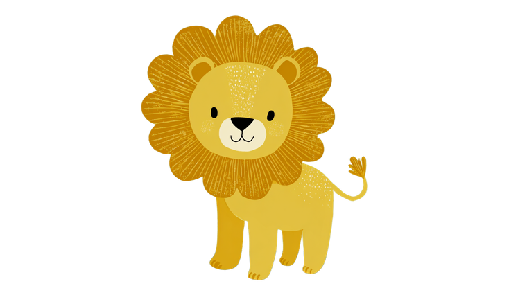 Cartoon Lion Mural V2 Vinyl Car Decal Sticker – Waterproof & UV-Resistant 2.72"