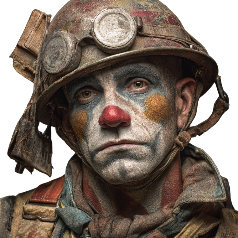 Soldier Clown Vinyl Car Decal Sticker – Waterproof & UV-Resistant 3.4133333333333336"