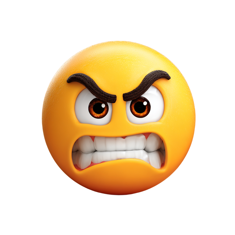 Angry Cartoon Emoji V2 Vinyl Car Decal Sticker – Waterproof & UV-Resistant 6.826666666666667"