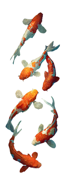Fantasy Koi Fish V3 Vinyl Car Decal Sticker – Waterproof & UV-Resistant 12.693333333333333"