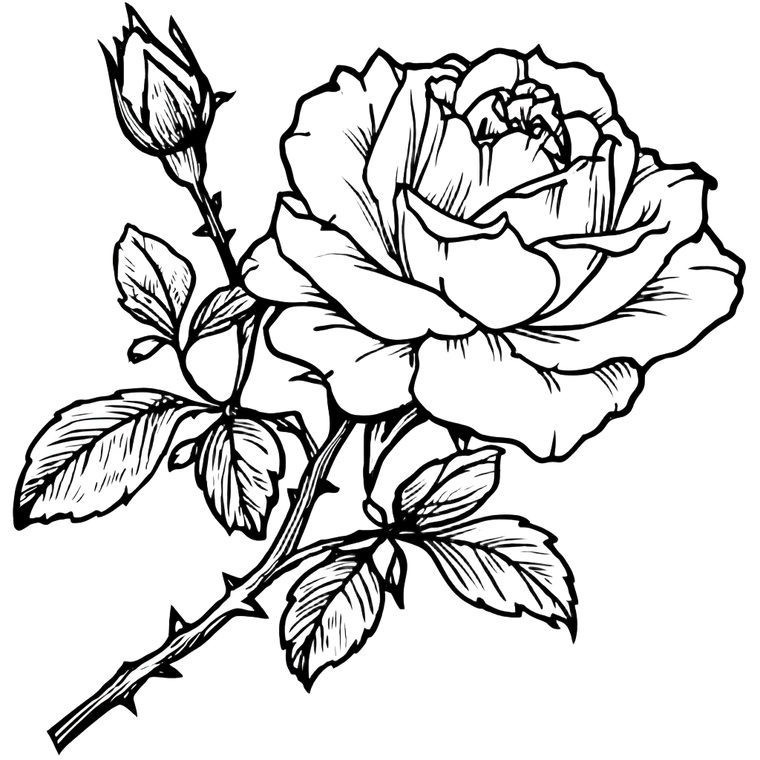 Memorial Rose Art Vinyl Car Decal Sticker – Waterproof & UV-Resistant 3.4133333333333336"