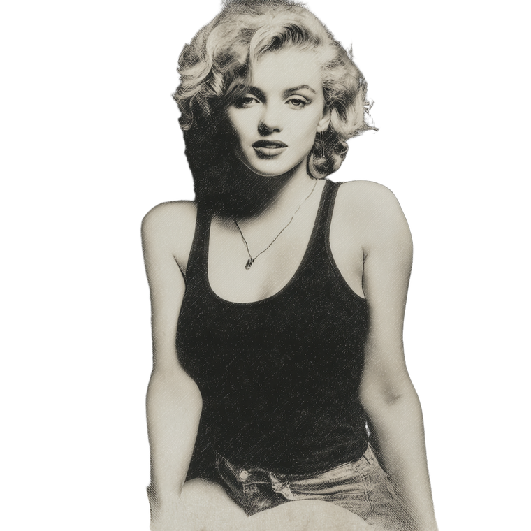 Young Marilyn Monroe V13 Vinyl Car Decal Sticker – Waterproof & UV-Resistant 3.4133333333333336"