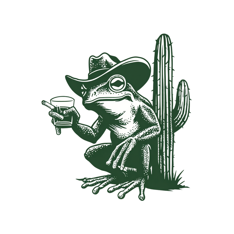 Cowboy Frog V9 Vinyl Car Decal Sticker – Waterproof & UV-Resistant 6.826666666666667"