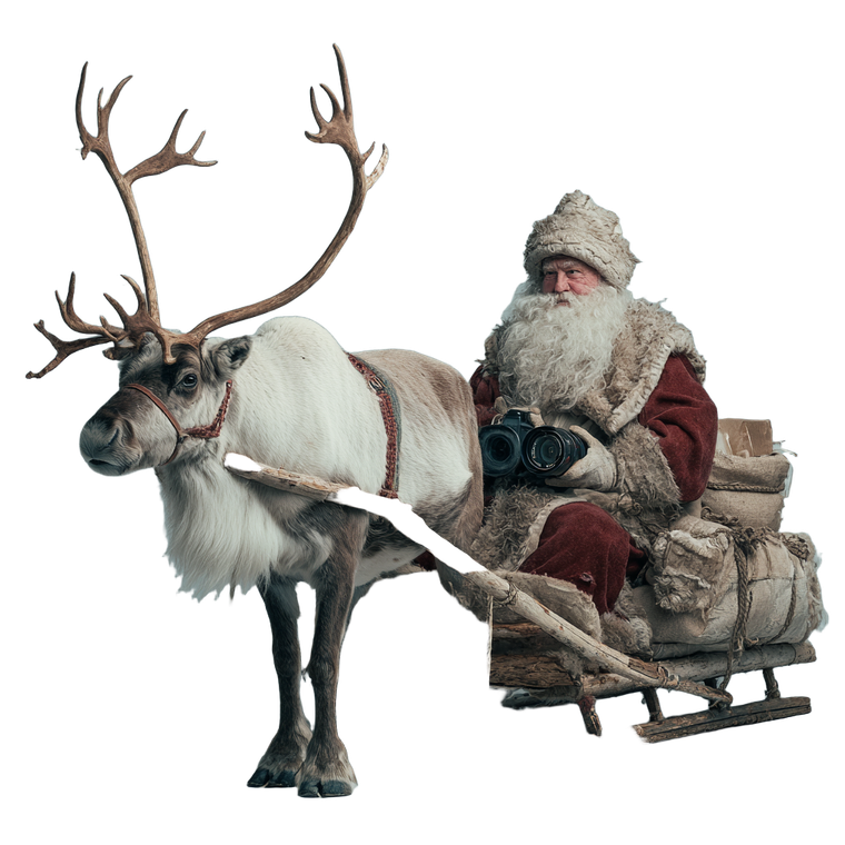 Christmas Reindeer Sled Vinyl Car Decal Sticker – Waterproof & UV-Resistant 3.4133333333333336"