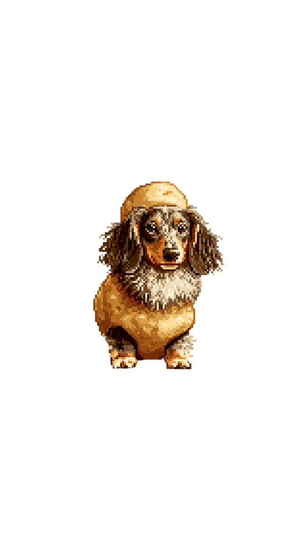 Dachshund Potato Costume V4 Vinyl Car Decal Sticker – Waterproof & UV-Resistant 9.706666666666667"
