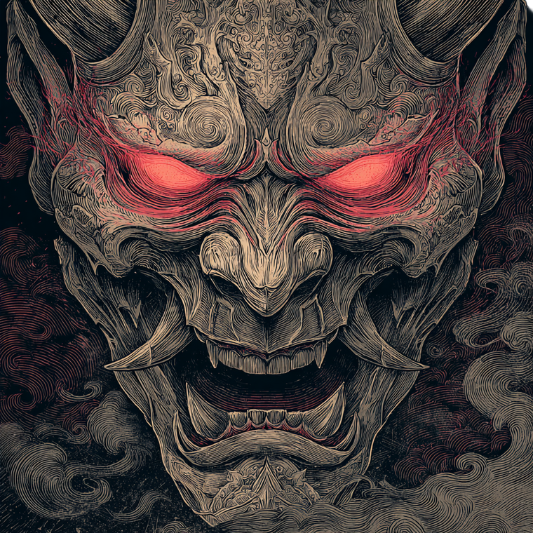 Liminal Demon Skull Vinyl Car Decal Sticker – Waterproof & UV-Resistant 3.4133333333333336"