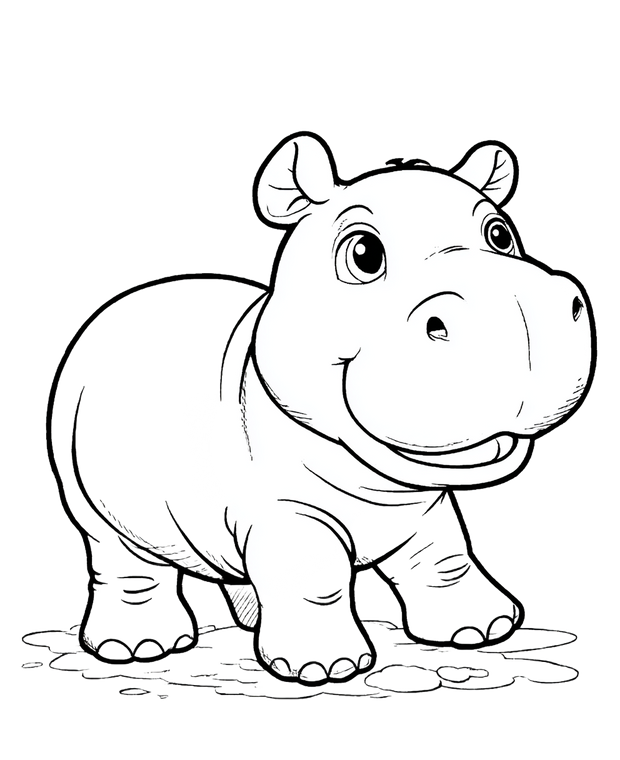 Baby Hippo V2 Vinyl Car Decal Sticker – Waterproof & UV-Resistant 4.05333333333333