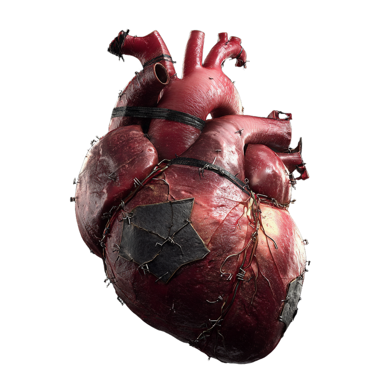 Repaired Human Heart Vinyl Car Decal Sticker – Waterproof & UV-Resistant 6.826666666666667"