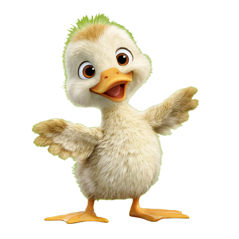 Pixar Duckling Vinyl Car Decal Sticker – Waterproof & UV-Resistant 3.4133333333333336"