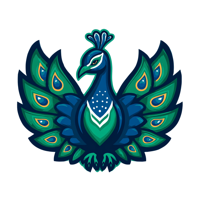 Peacock Team Logo V2 Vinyl Car Decal Sticker – Waterproof & UV-Resistant 3.4133333333333336"
