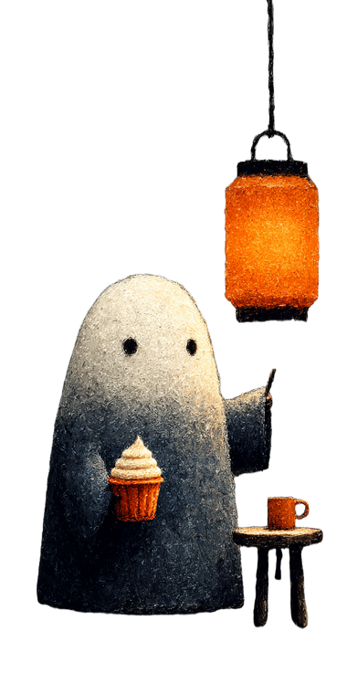 Cute Ghost Dessert Vinyl Car Decal Sticker – Waterproof & UV-Resistant 5.12"