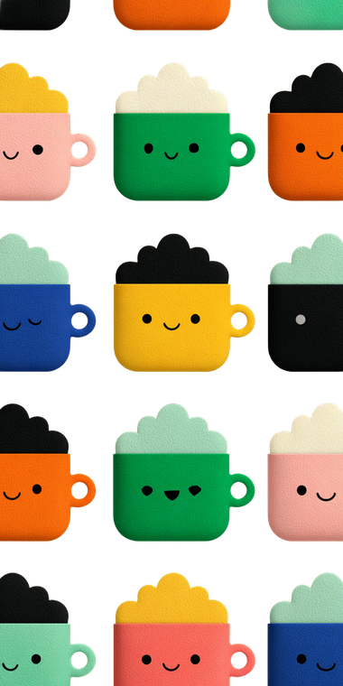 Kawaii Tea Cups V3 Vinyl Car Decal Sticker – Waterproof & UV-Resistant 10.2
