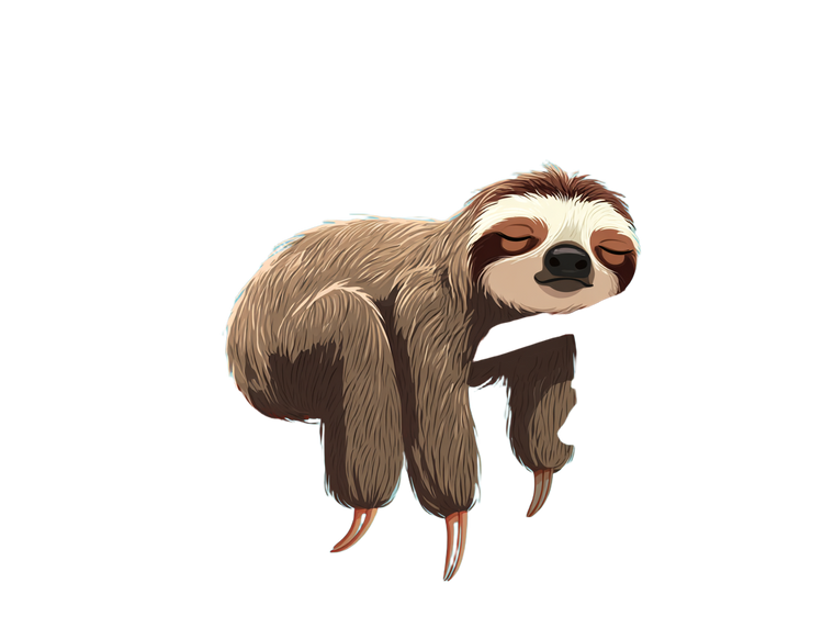 Sleeping Comic Sloth V2 Vinyl Car Decal Sticker – Waterproof & UV-Resistant 6.1866666666666665"