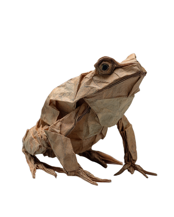 Origami Frog Vinyl Car Decal Sticker – Waterproof & UV-Resistant 8.0"
