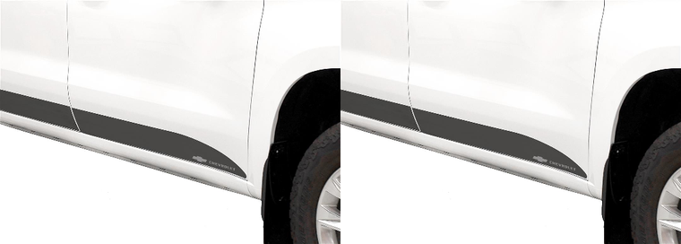 2x Upgrade Your Chevrolet Silverado 2500 HD | Top-Class Rocker Panel Molding | 10 Piece Set | Black Platinum Finish