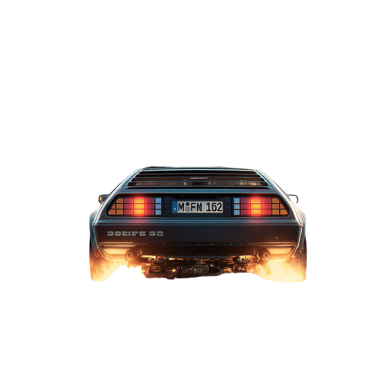 Flaming Delorean Poster Vinyl Car Decal Sticker – Waterproof & UV-Resistant 6.826666666666667"