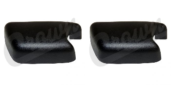 2x Durable Black Seat Belt Mount Cover | Fits Various 2011-2018 Jeep Wrangler JL, Wrangler JK | OEM-grade Quality