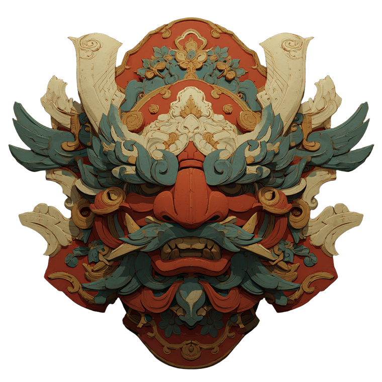 Hanya Mask Design Vinyl Car Decal Sticker – Waterproof & UV-Resistant 3.4133333333333336"