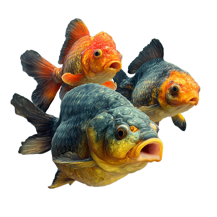 Drunk Piranha Goldfish Vinyl Car Decal Sticker – Waterproof & UV-Resistant 3.4133333333333336"