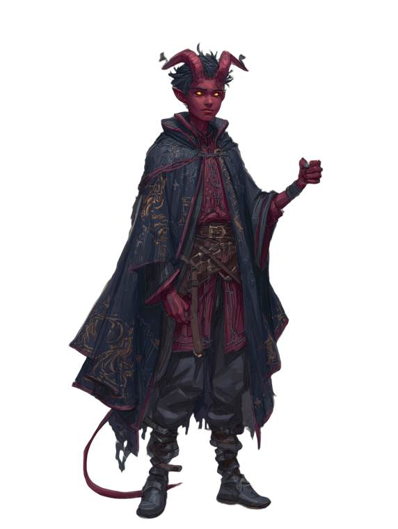 Tiefling Wizard Casting V2 Vinyl Car Decal Sticker – Waterproof & UV-Resistant 8.213333333333333"