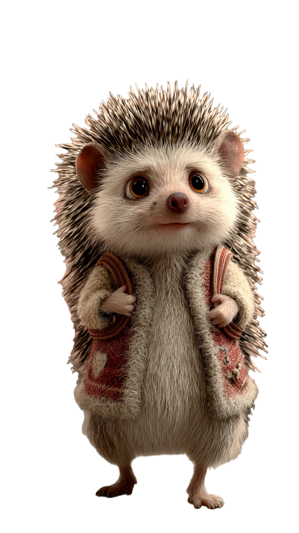 Pixar-Style Hedgehog Vinyl Car Decal Sticker – Waterproof & UV-Resistant 9.706666666666667"