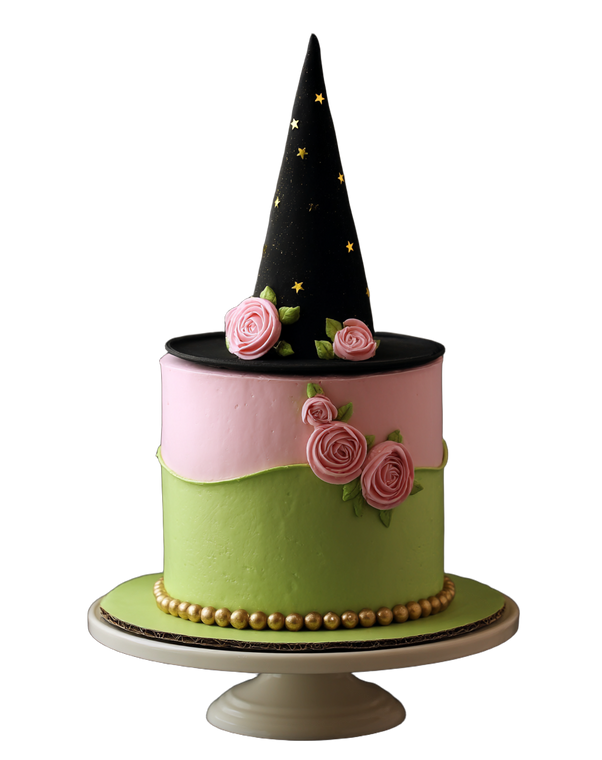 Witch Hat Cake Vinyl Car Decal Sticker – Waterproof & UV-Resistant 4.1066666666666665"
