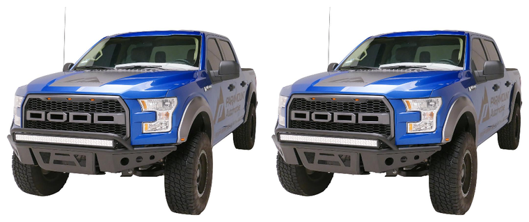 2x Ford F-150 2015-2017 | TFX Fender Flares | Bold On Style | 2 Inch Tire Coverage | With LED Lights