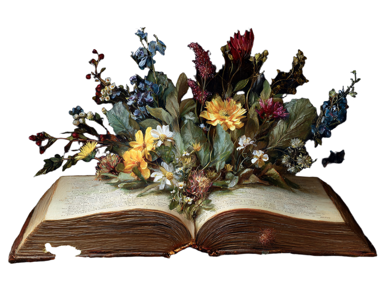 Floral Open Book Vinyl Car Decal Sticker – Waterproof & UV-Resistant 6.1866666666666665"
