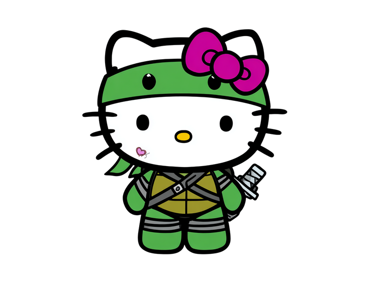 Chibi Ninja Kitty Vinyl Car Decal Sticker – Waterproof & UV-Resistant 6.1866666666666665"