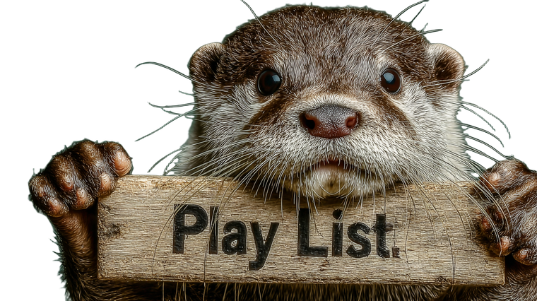 Otter Holding Sign Vinyl Car Decal Sticker – Waterproof & UV-Resistant 5.4