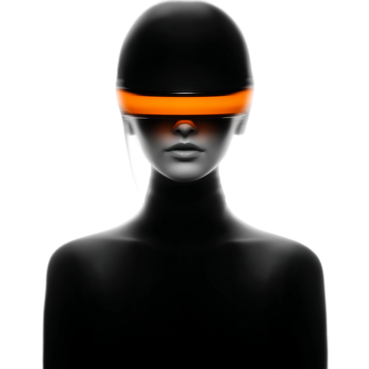 Futuristic Portrait Silhouette Vinyl Car Decal Sticker – Waterproof & UV-Resistant 3.4133333333333336"