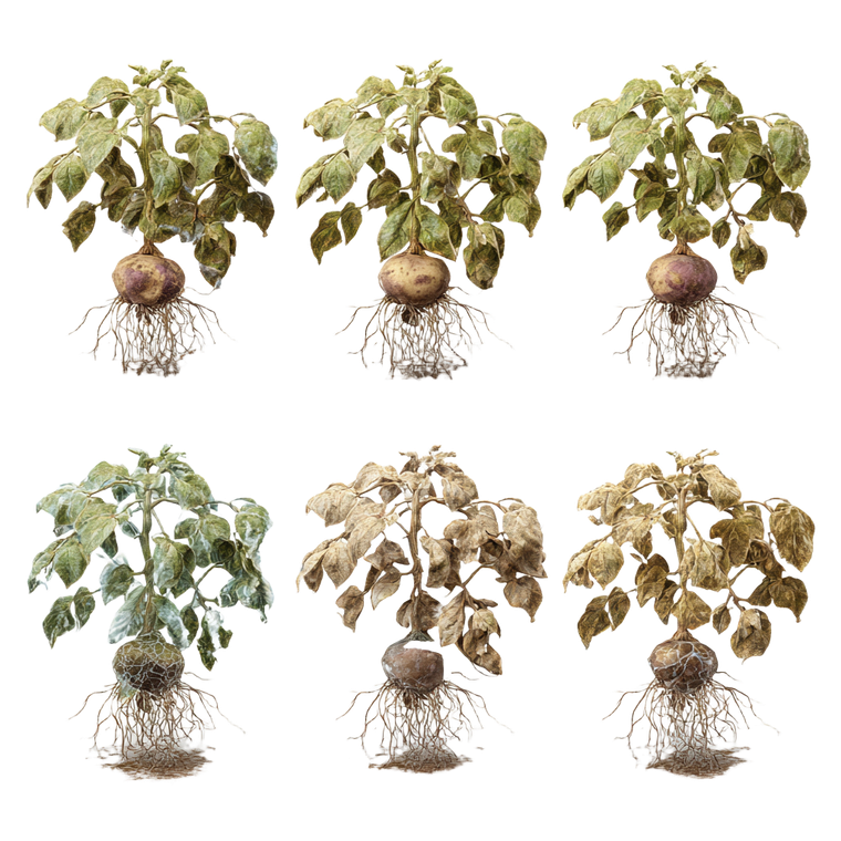 Potato Plant Decay Vinyl Car Decal Sticker – Waterproof & UV-Resistant 3.4133333333333336"