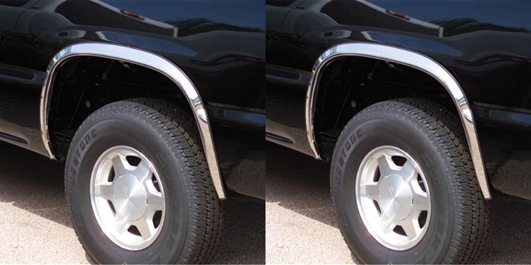 2x Enhance Your Ride with Putco Stainless Steel Fender Trim | Full Wheel Well Coverage | Polished Finish