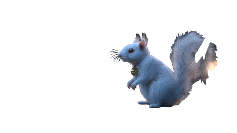 Glowing White Squirrel Vinyl Car Decal Sticker – Waterproof & UV-Resistant 5.4