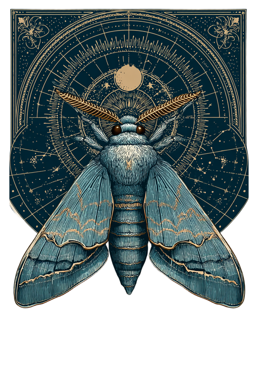 Vintage Moth Illustration V3 Vinyl Car Decal Sticker – Waterproof & UV-Resistant 4.4