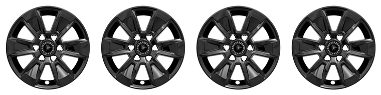 4x Upgrade OEM Wheels with Gloss Black 17 Inch Wheel Skins | Set Of 4