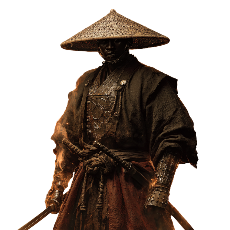 Yasuke The Samurai Vinyl Car Decal Sticker – Waterproof & UV-Resistant 3.4133333333333336"