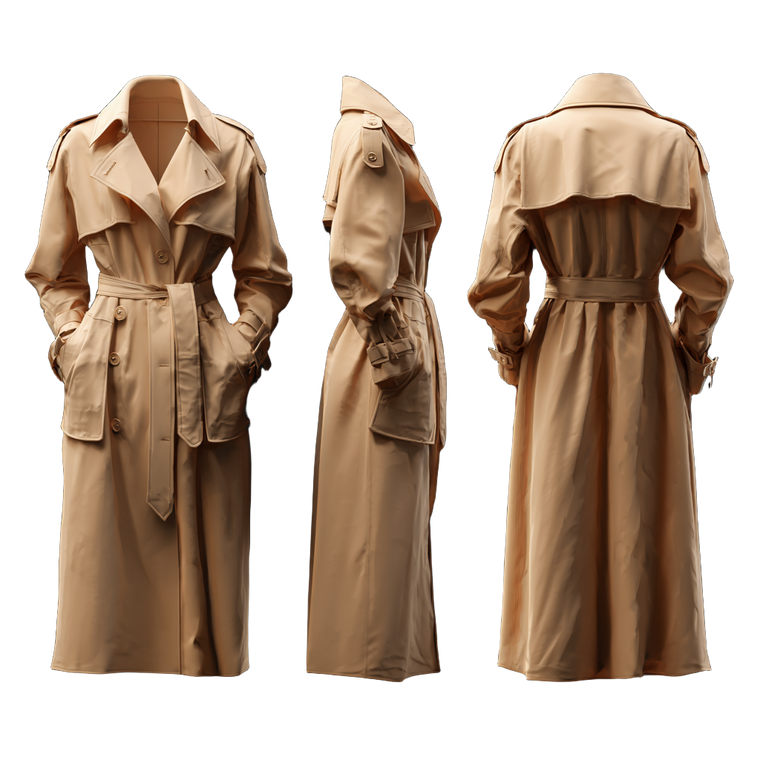 Trench Coat Rendering Vinyl Car Decal Sticker – Waterproof & UV-Resistant 3.4133333333333336"