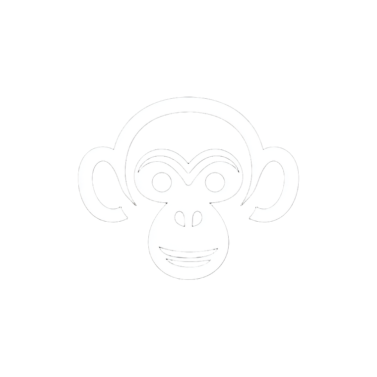 Monkey Head Logo Vinyl Car Decal Sticker – Waterproof & UV-Resistant 3.4133333333333336"