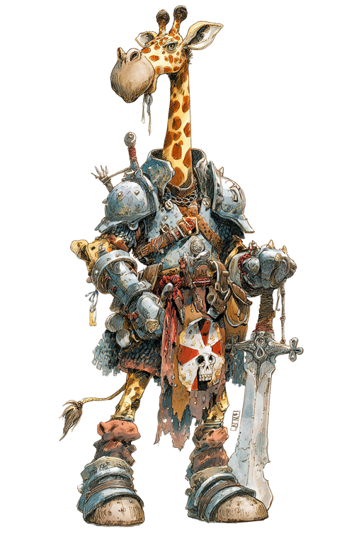 Giraffe Warrior Vinyl Car Decal Sticker – Waterproof & UV-Resistant 8.96"